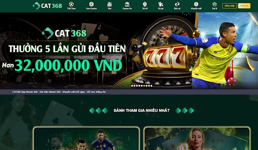 Seagame 32 thưởng đến 70% cược thắng từ CAT368